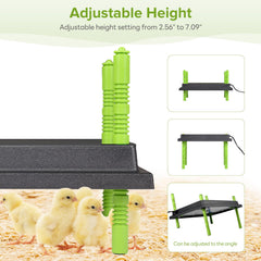 Tetuga Brooder Heat Plate adjustable height feature