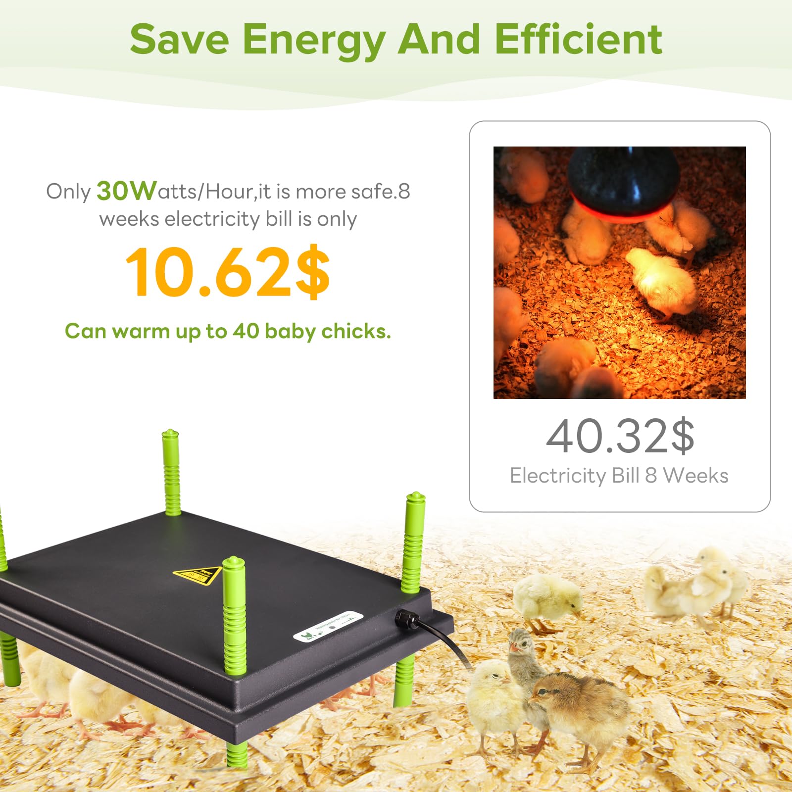 Tetuga Brooder Heat Plate energy-saving design