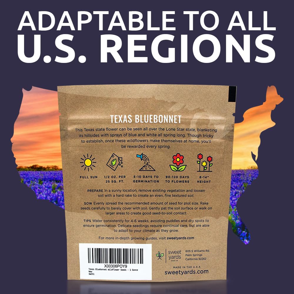 Texas Bluebonnet seeds on a garden table