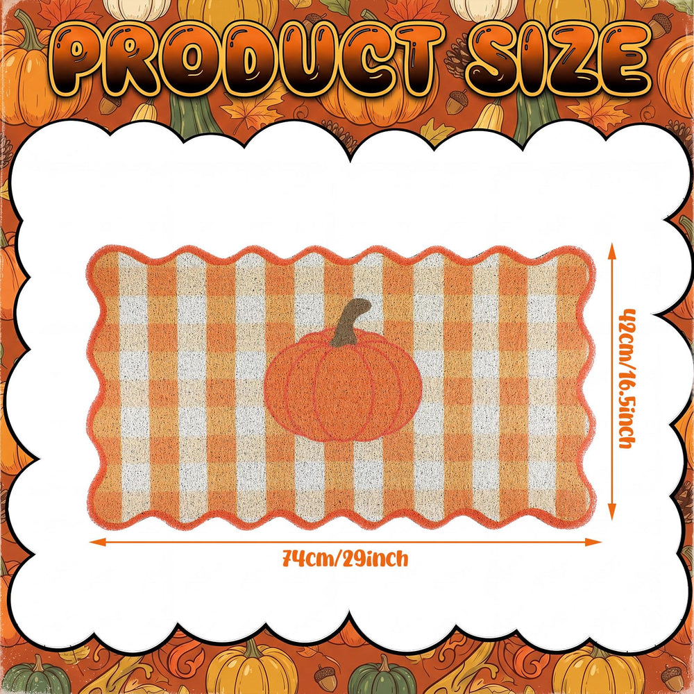 Textured rubber backing of Dunzy Fall Doormat