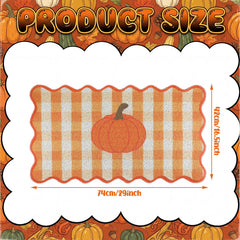 Textured rubber backing of Dunzy Fall Doormat