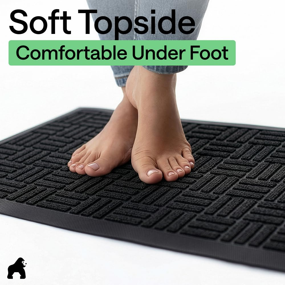 Textured surface of GORILLA GRIP WeatherMAX Doormat