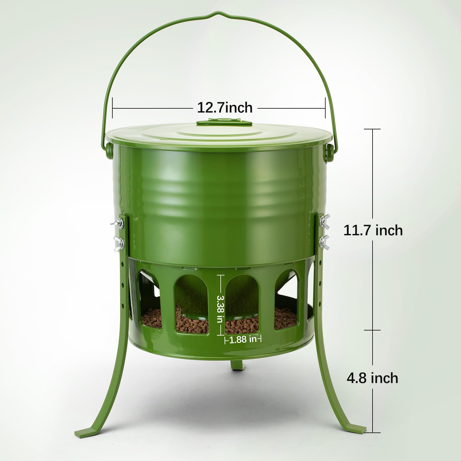 Tgeyd Chicken Feeder assembled for easy access and cleaning