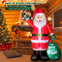 Thanger 8 FT Santa inflatable with candy decorations