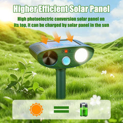 Thcritter Ultrasonic Solar Animal Repellent in garden