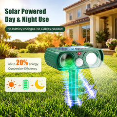 Thcritter Ultrasonic Solar Animal Repellent in garden