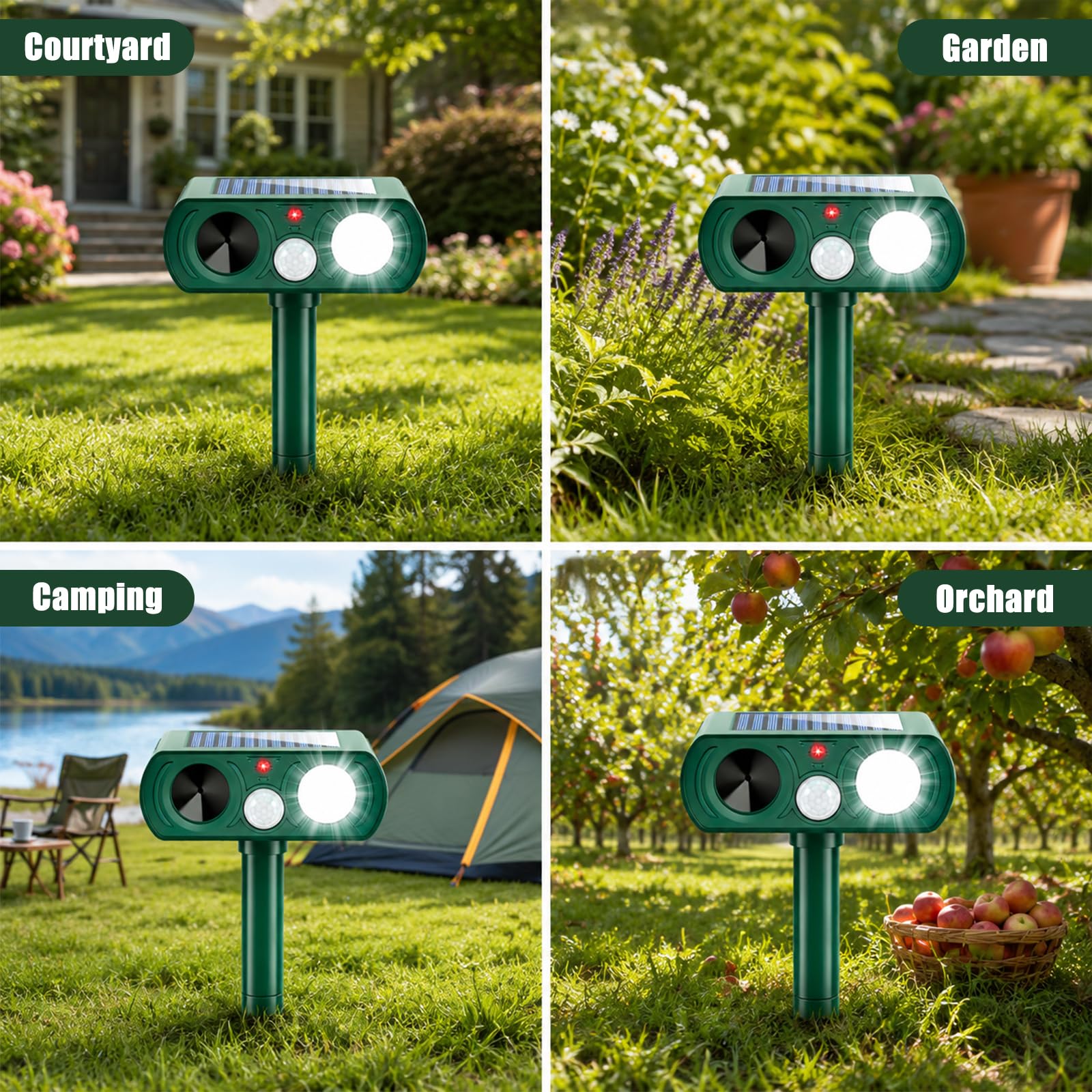 Thcritter Ultrasonic Solar Animal Repellent packaging