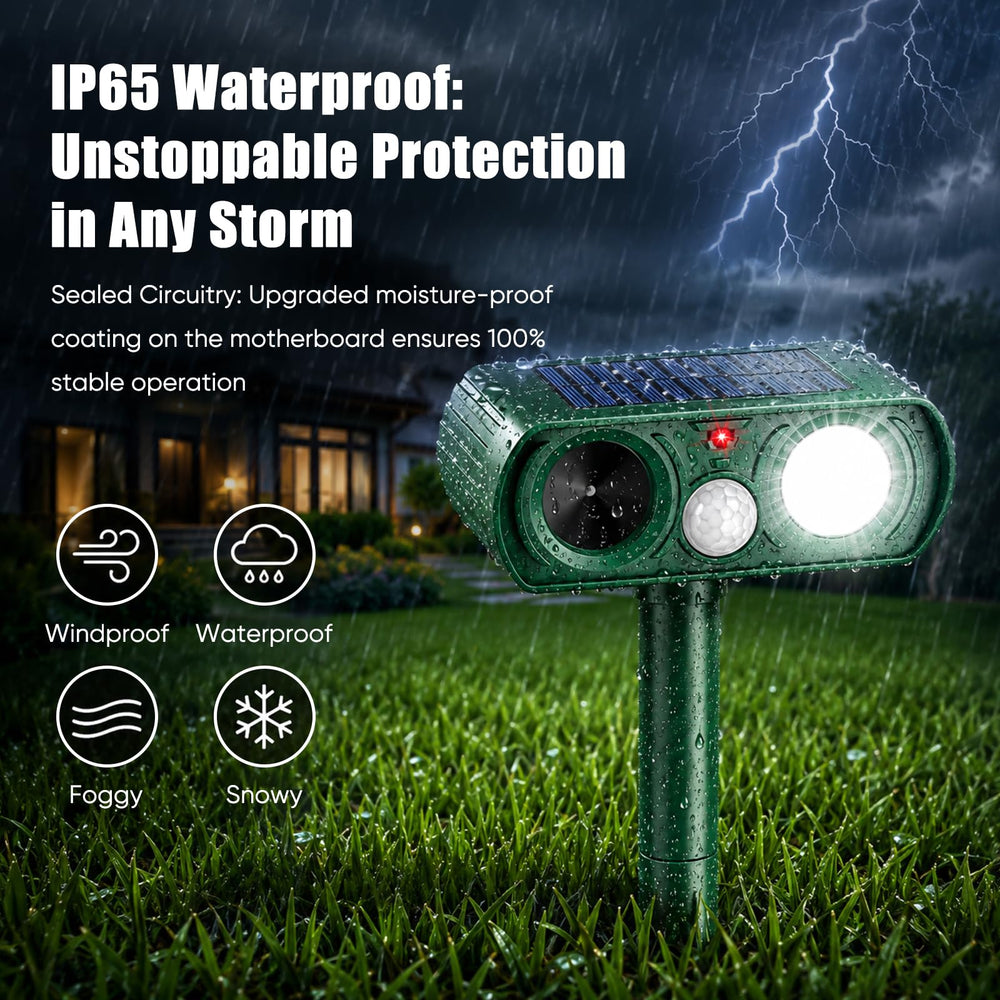 Thcritter Ultrasonic Solar Animal Repellent side view