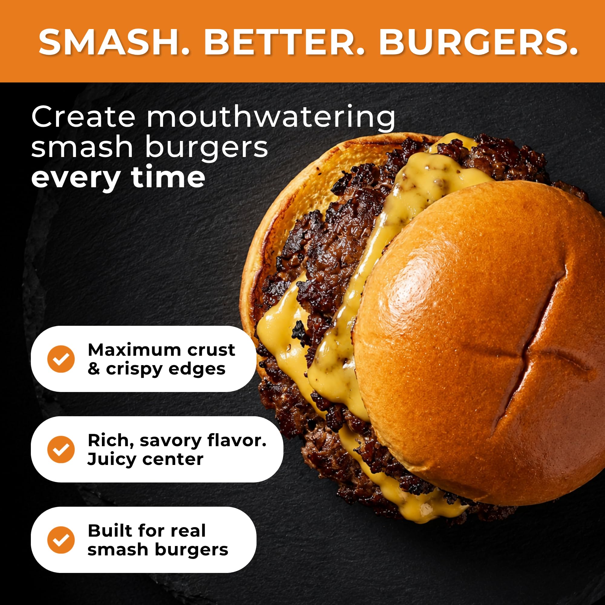 The Burger Smasher packaging with product details