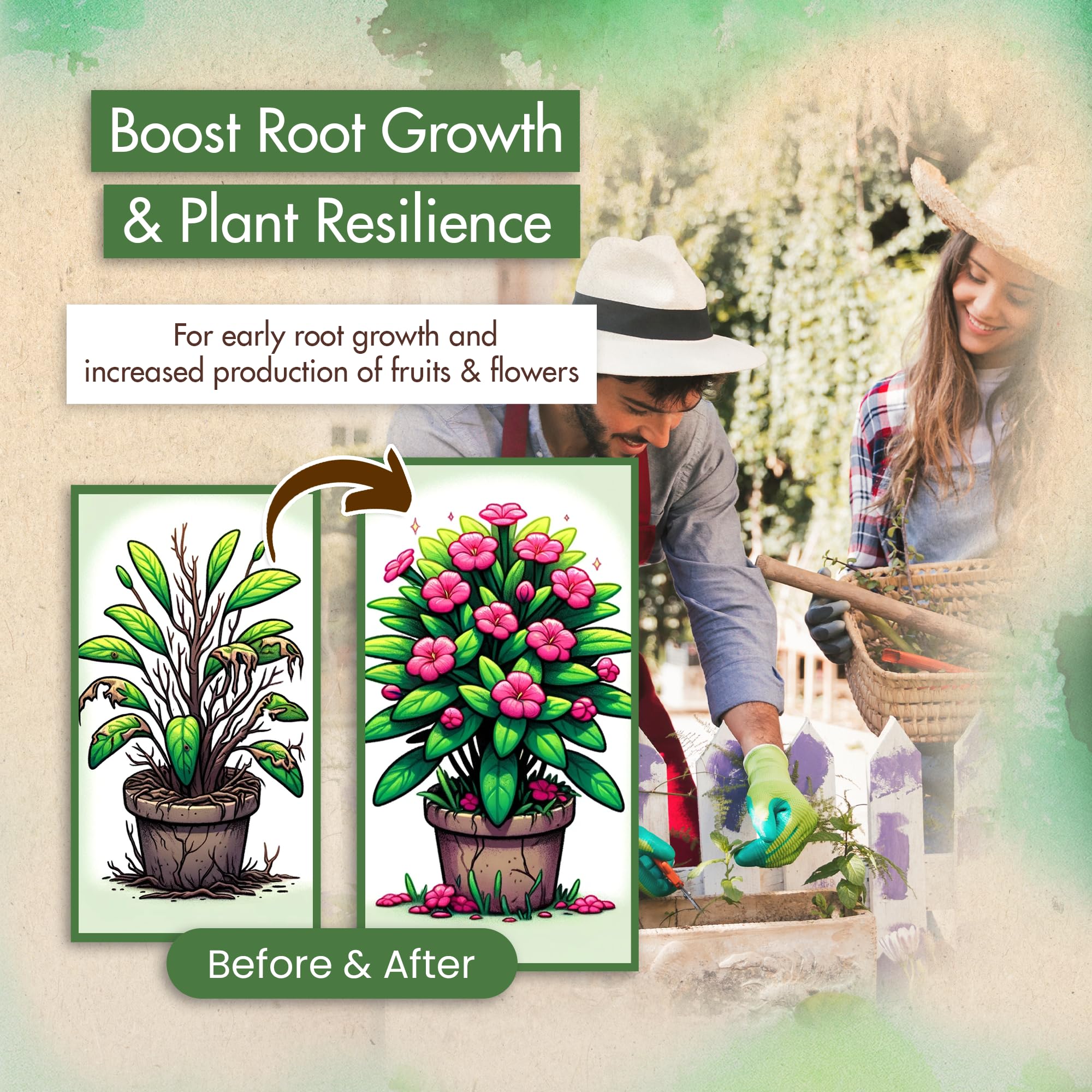 The Grow Co Triple Super Phosphate fertilizer in garden setting