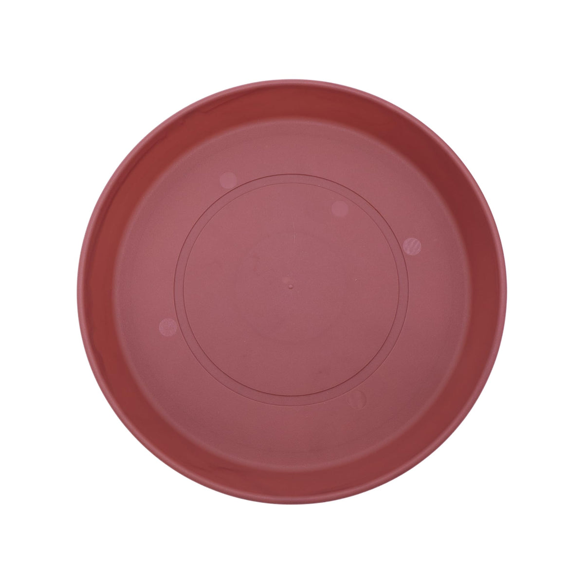 The HC Companies 10.5-inch Marsala plant saucer front view