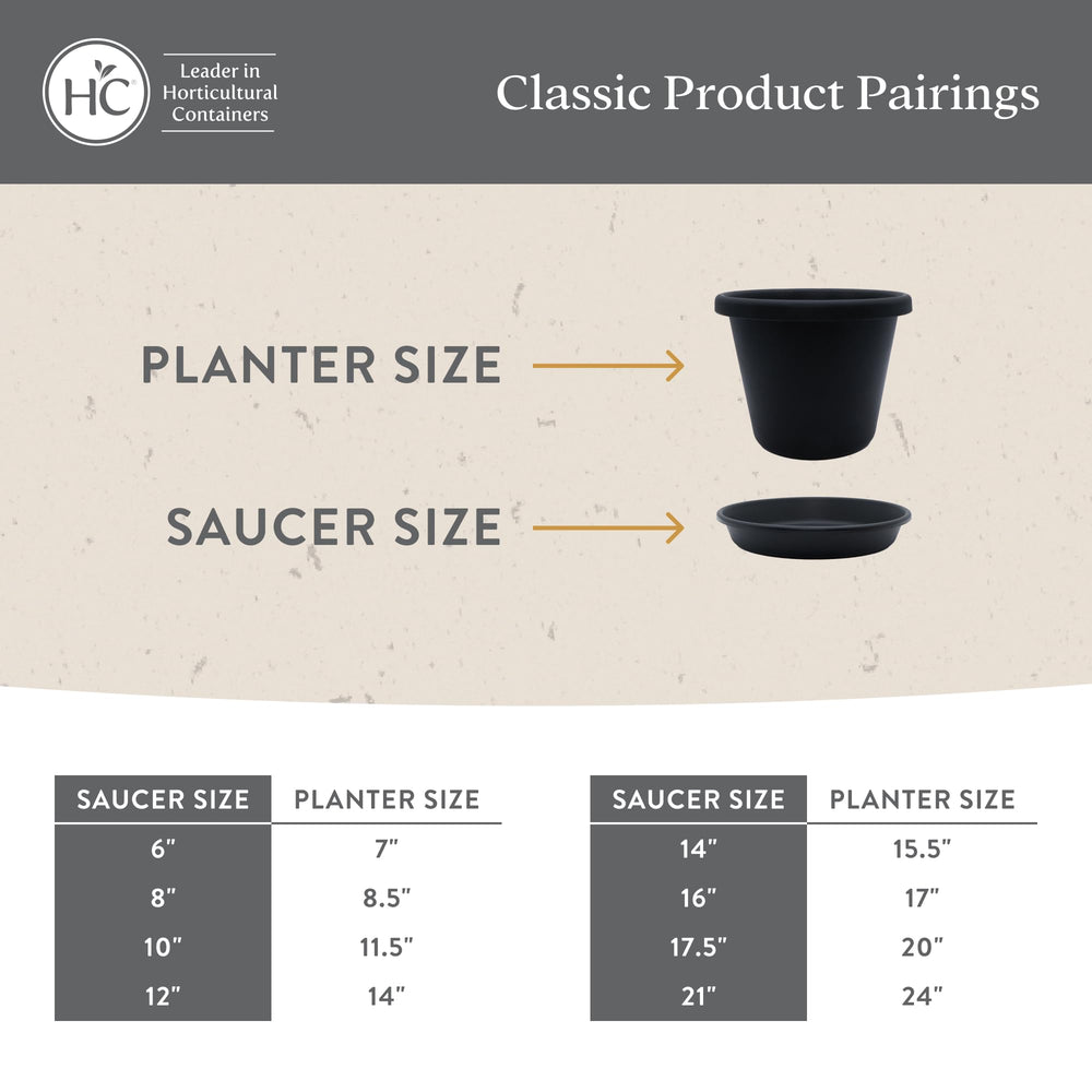 The HC Companies 10-inch round planter pot with water collection