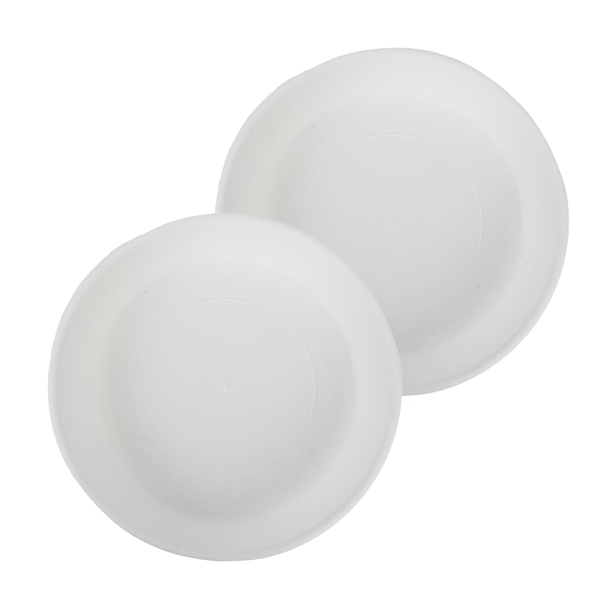 The HC Companies 12-inch white round planter pot front view