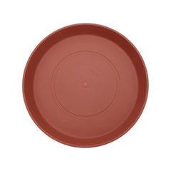 The HC Companies 17.5-inch Round Prisma Flower Pot Saucer in clay