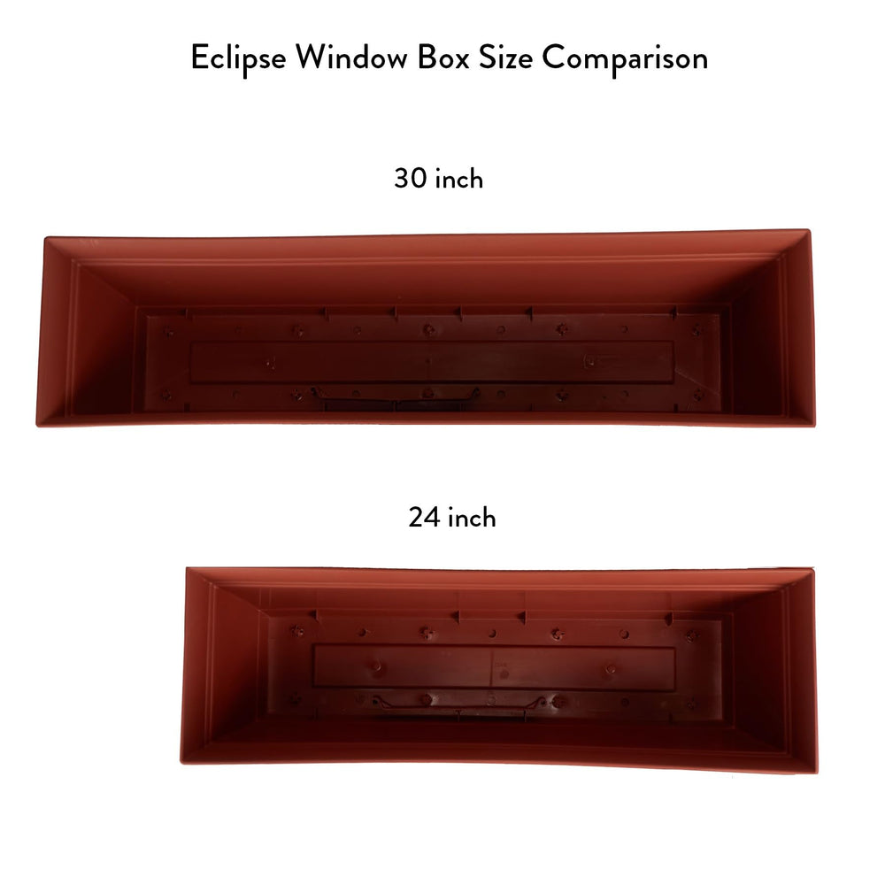 The HC Companies 24-inch Eclipse Plastic Window Box filled with flowers