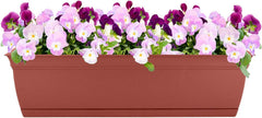 The HC Companies 24-inch Eclipse Plastic Window Box with removable saucer