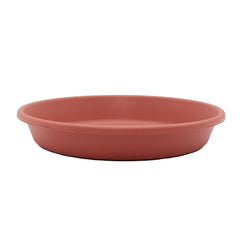 The HC Companies 6-inch clay flower pot saucer front view