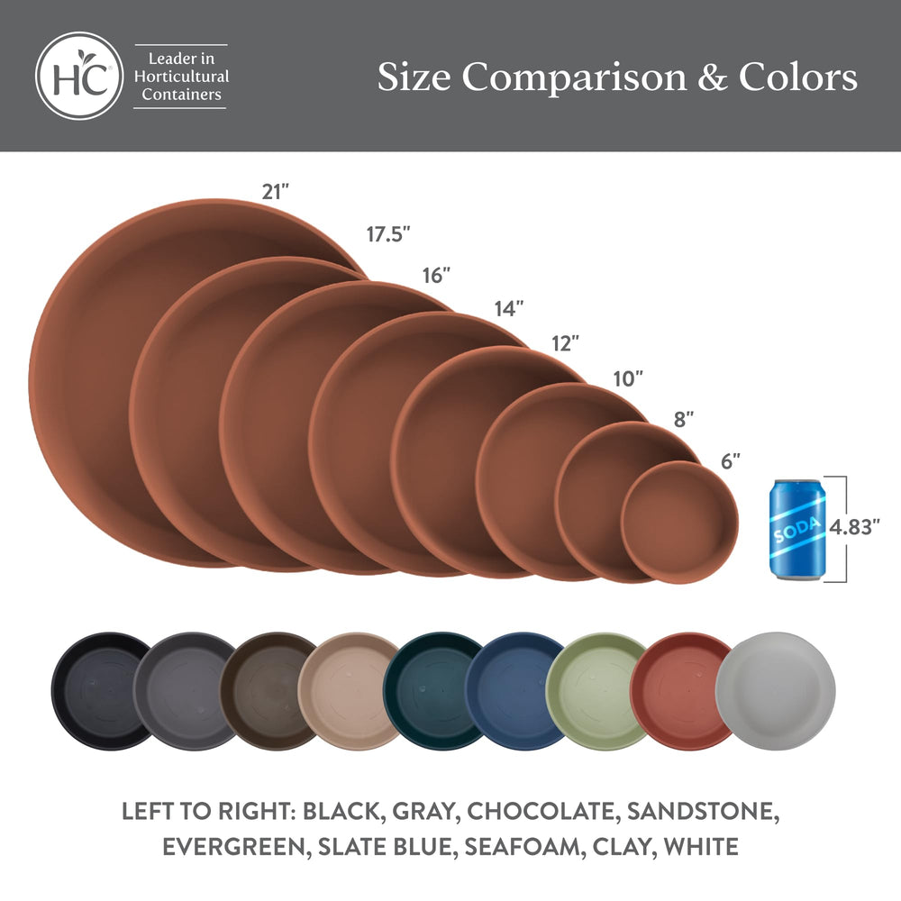 The HC Companies 6 Inch Round Planter Pot Slate Blue packaging