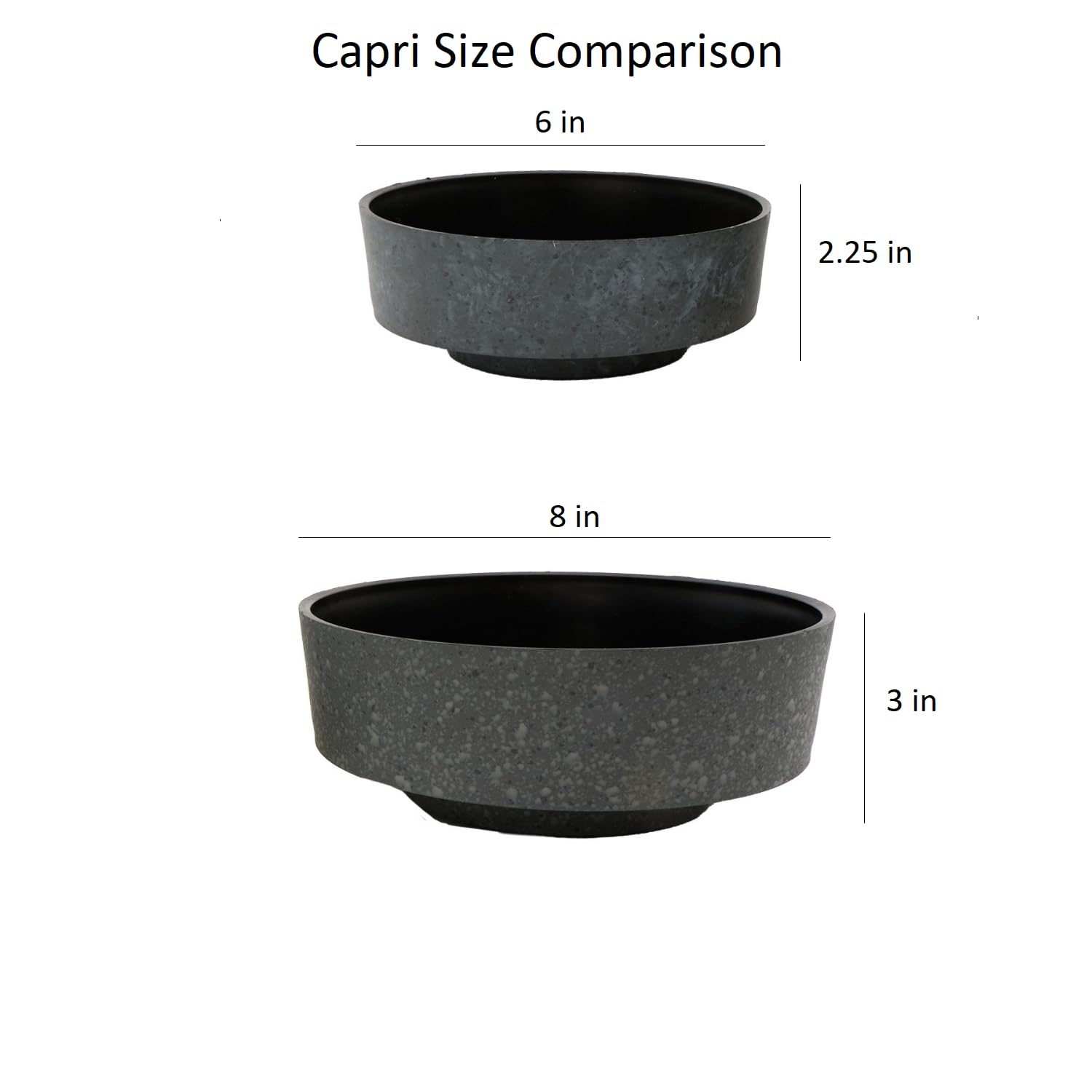 The HC Companies 6 Inch Round Plastic Succulent Capri Bowl with various small herbs