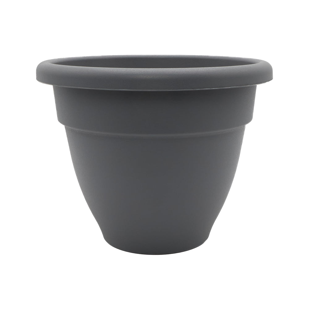 The HC Companies Caribbean Planter Pot 14" Warm Gray front view