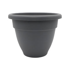 The HC Companies Caribbean Planter Pot 14" Warm Gray front view