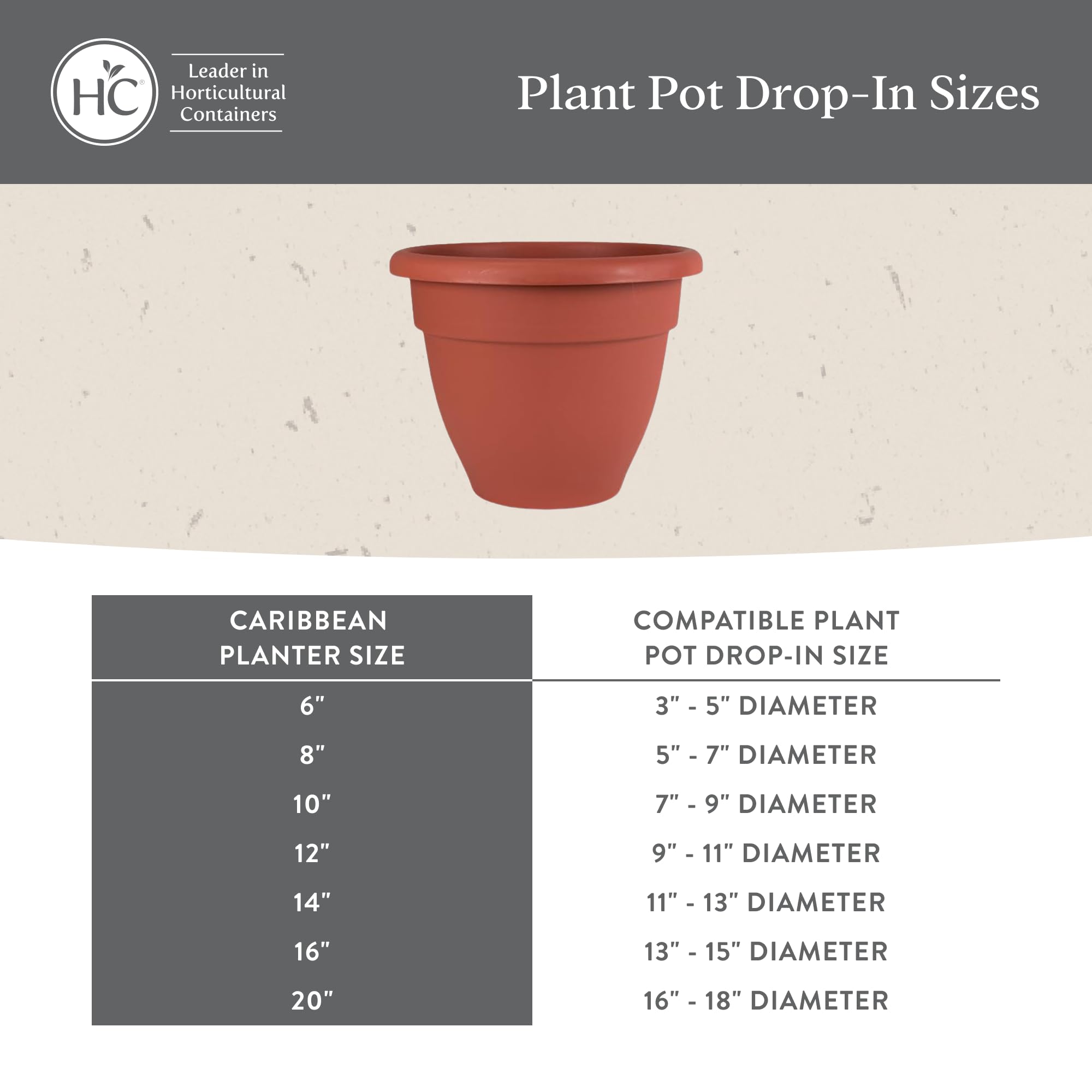 The HC Companies Caribbean Planter Pot back view