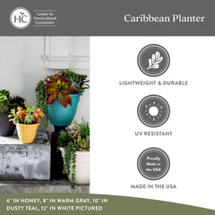 The HC Companies Caribbean Planter Pot with removable drainage plug