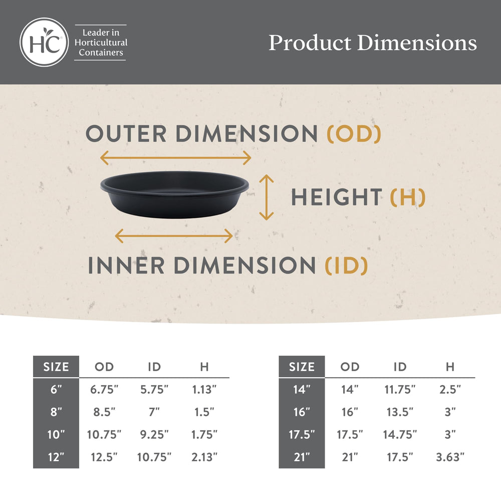 The HC Companies Classic Round Planter Pot 10-inch slate blue outdoor setup