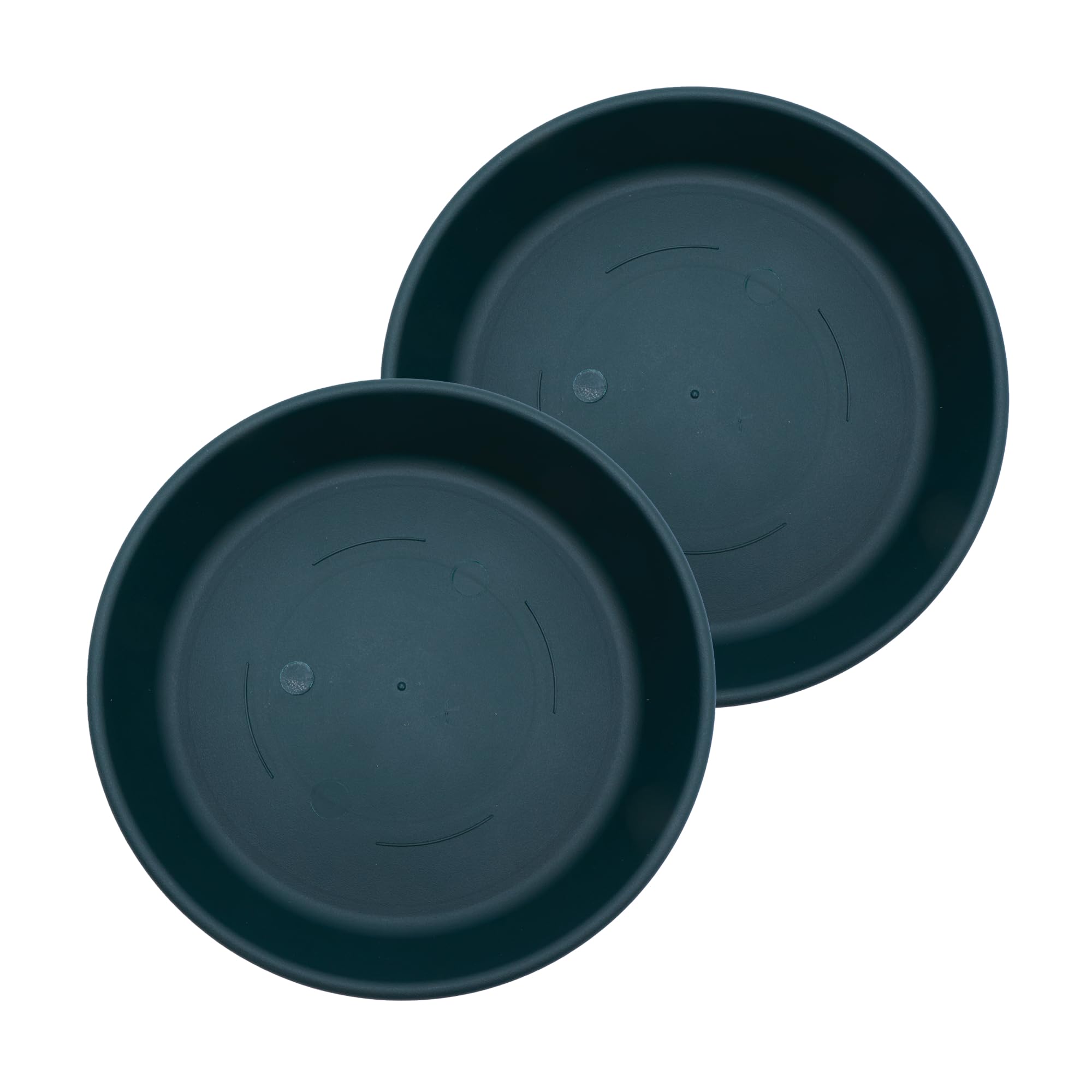 The HC Companies Classic Round Planter Pot 12-inch Evergreen front view