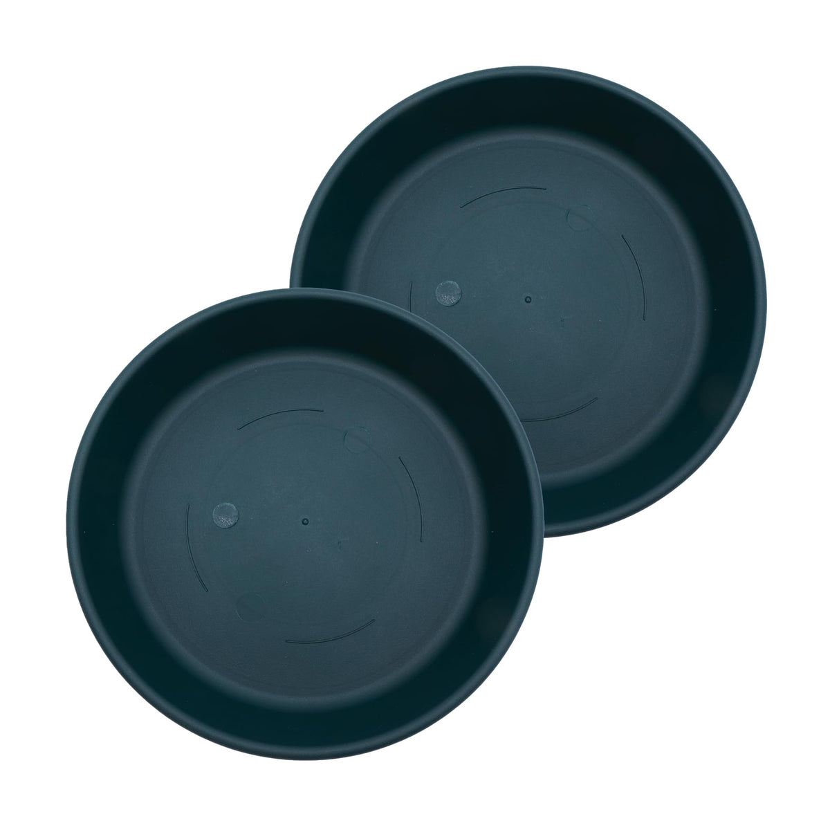 The HC Companies Classic Round Planter Pot 12-inch Evergreen front view