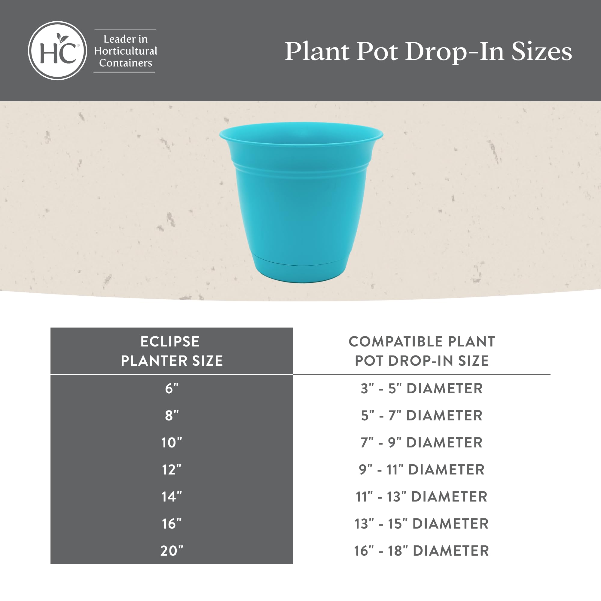 The HC Companies Eclipse Round Planter close-up of drainage holes