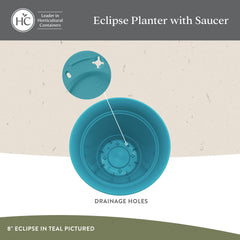 The HC Companies Eclipse Round Planter Pot, 12 inch, Sandstone side view