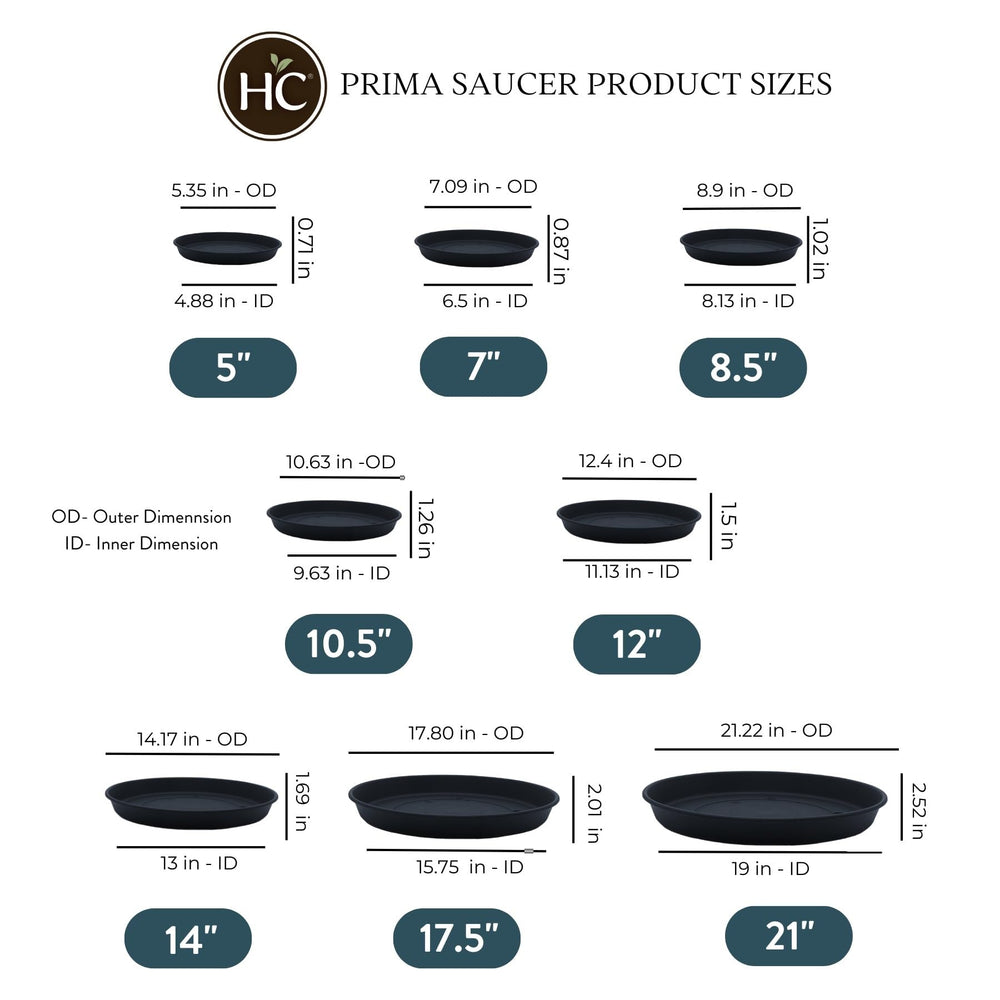 The HC Companies flower pot saucer in outdoor setting