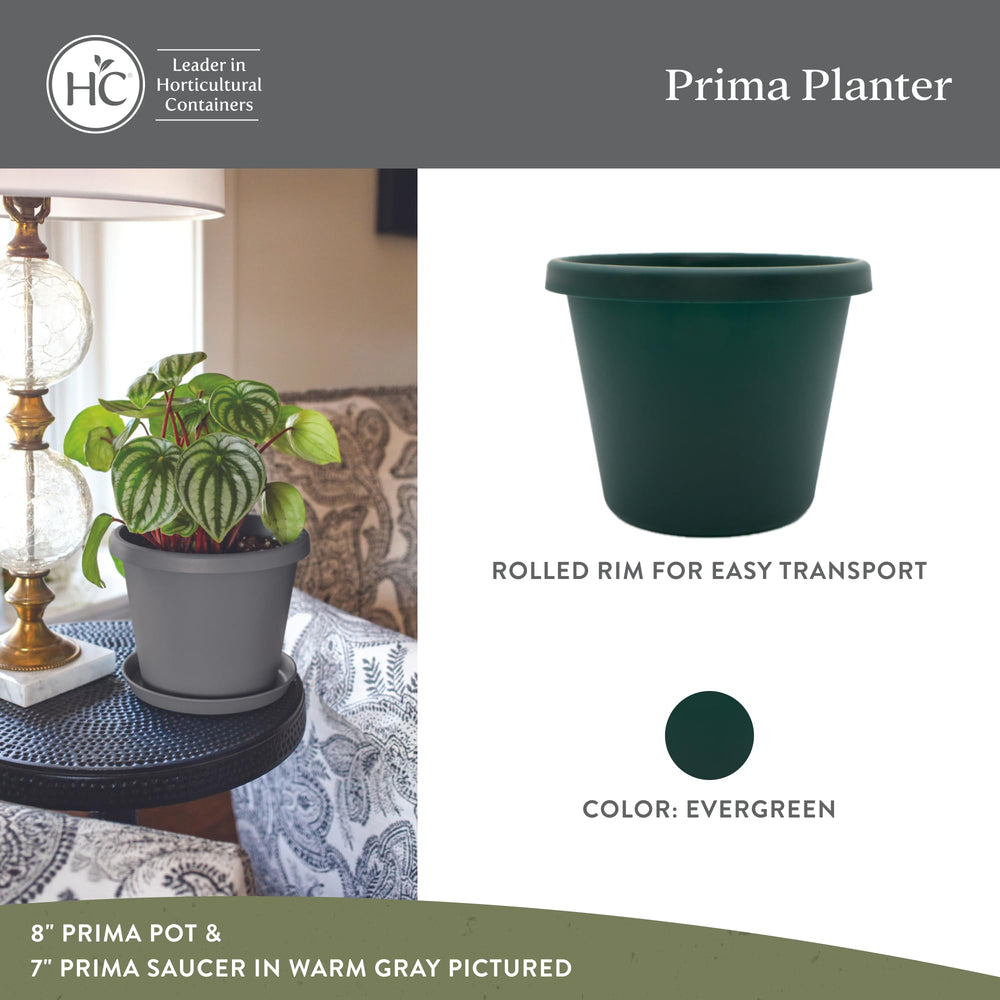 The HC Companies Prima Round Plant Pot showing drainage holes