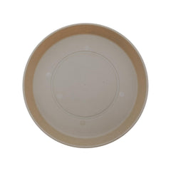 The HC Companies Round Prima Flower Pot Saucer in Sandstone, front view