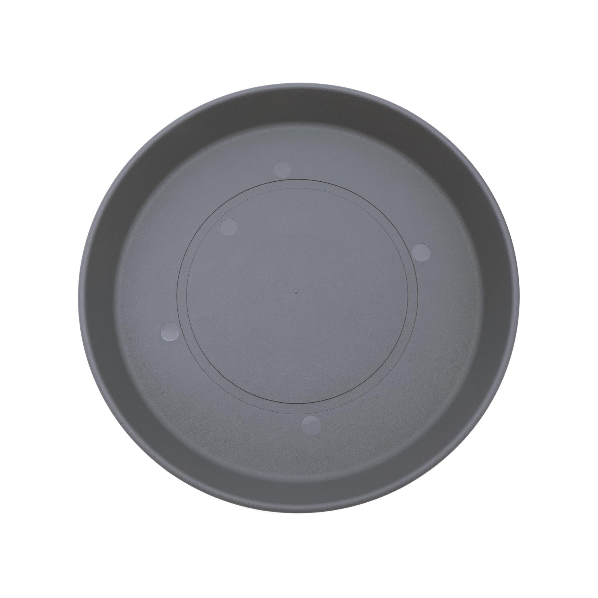 The HC Companies Round Prima Plant Saucer 14-inch Warm Gray front view