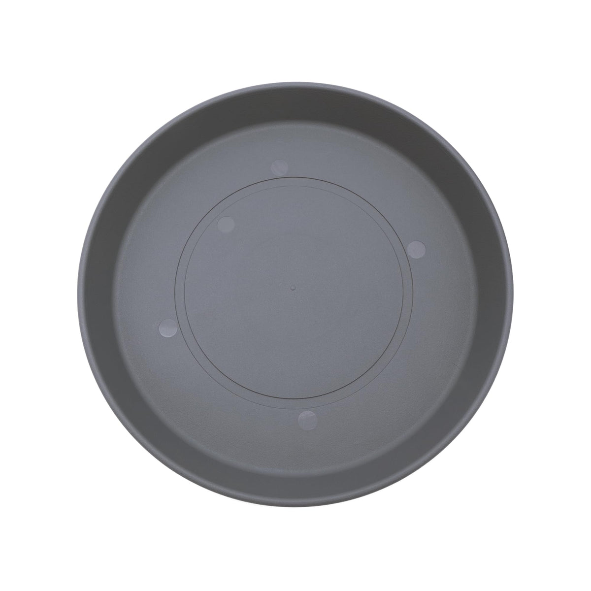 The HC Companies Round Prima Plant Saucer 14-inch Warm Gray front view