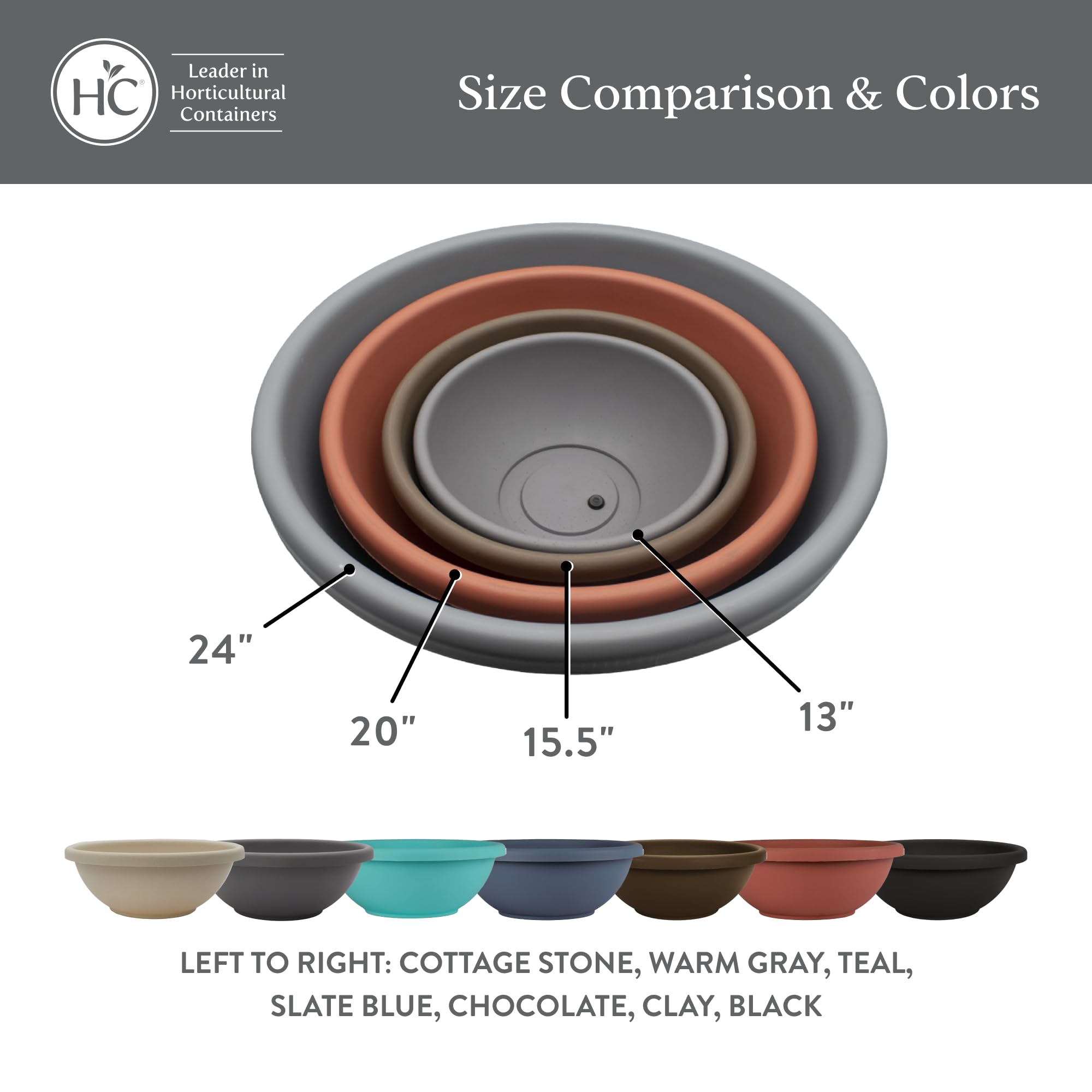 The HC Companies Shallow Planter packaging