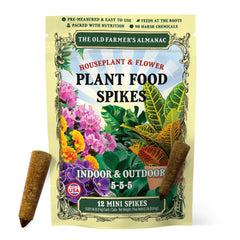 The Old Farmer's Almanac Houseplant & Flower Plant Food Mini Spikes pack front view