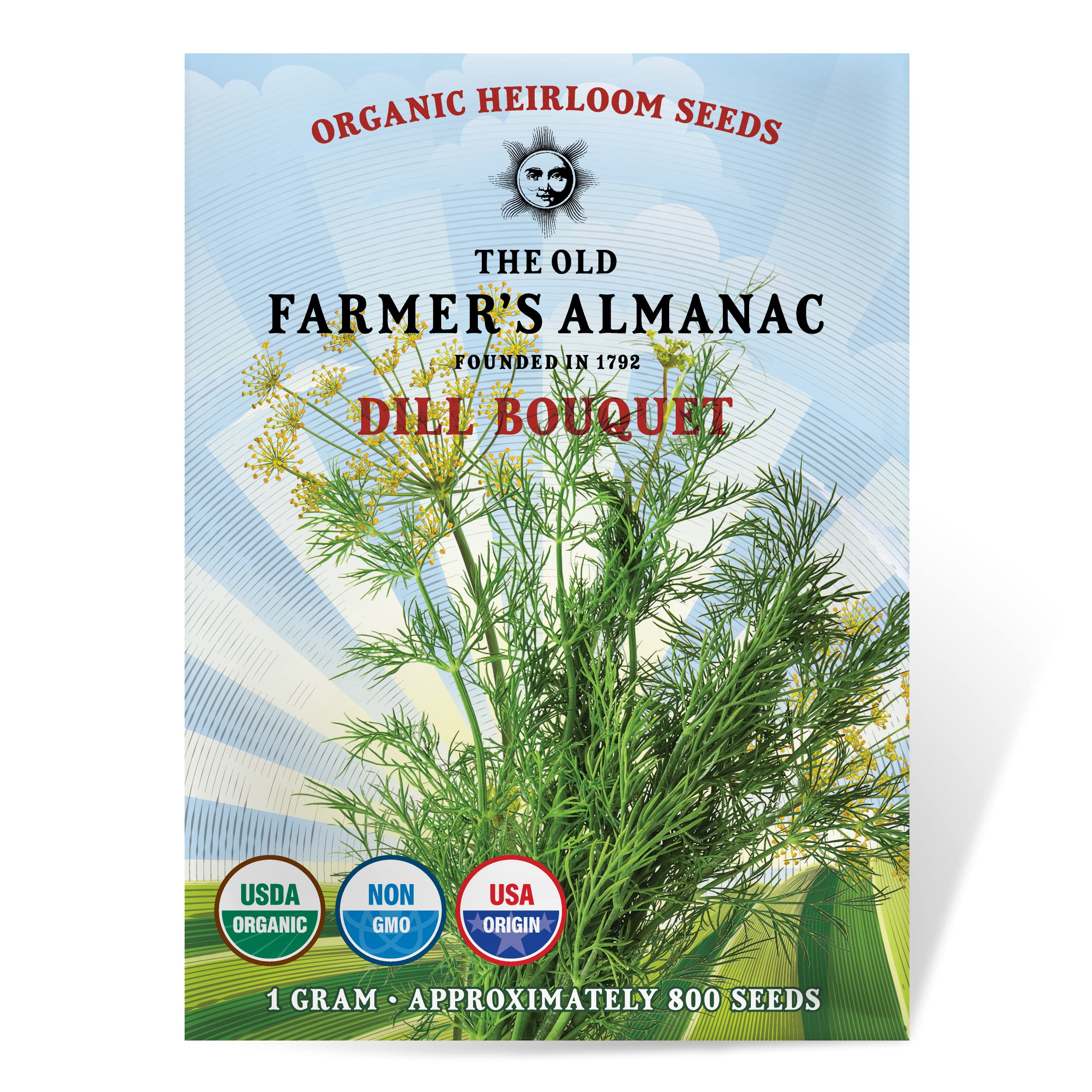 The Old Farmer's Almanac Organic Dill Seeds packet front view