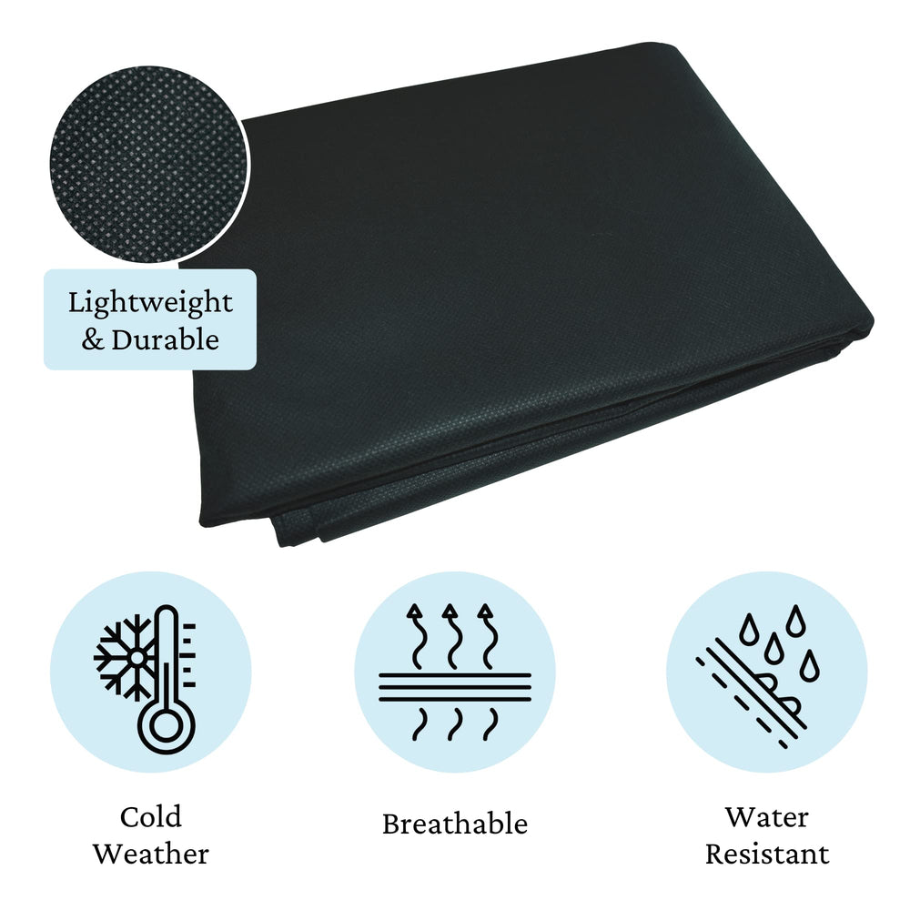 the Planket 10 x 20 ft cover folded for easy storage