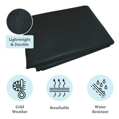 the Planket 10 x 20 ft cover folded for easy storage