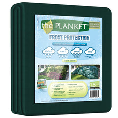 the Planket 10 x 20 ft frost protection plant cover in dark green