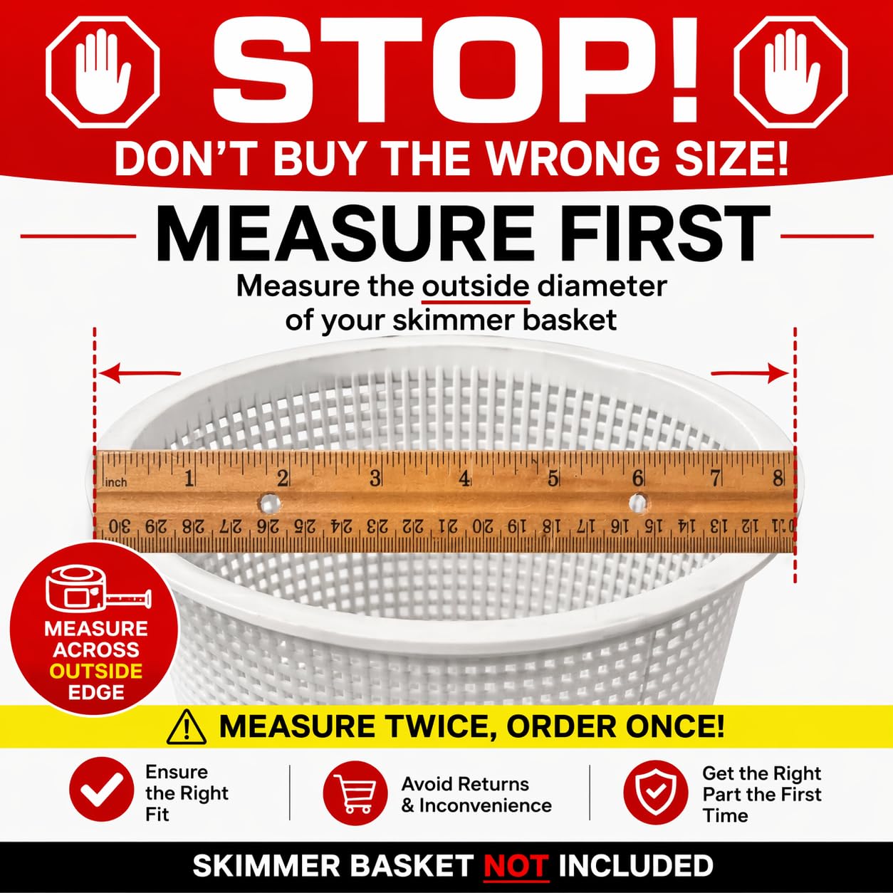 The Skimmie Cyclone on a 7 inch skimmer basket