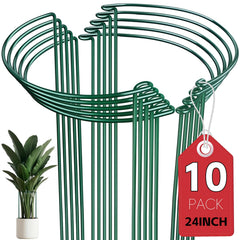 Thealyn 10-pack plant support stakes, 10" x 24", green finish
