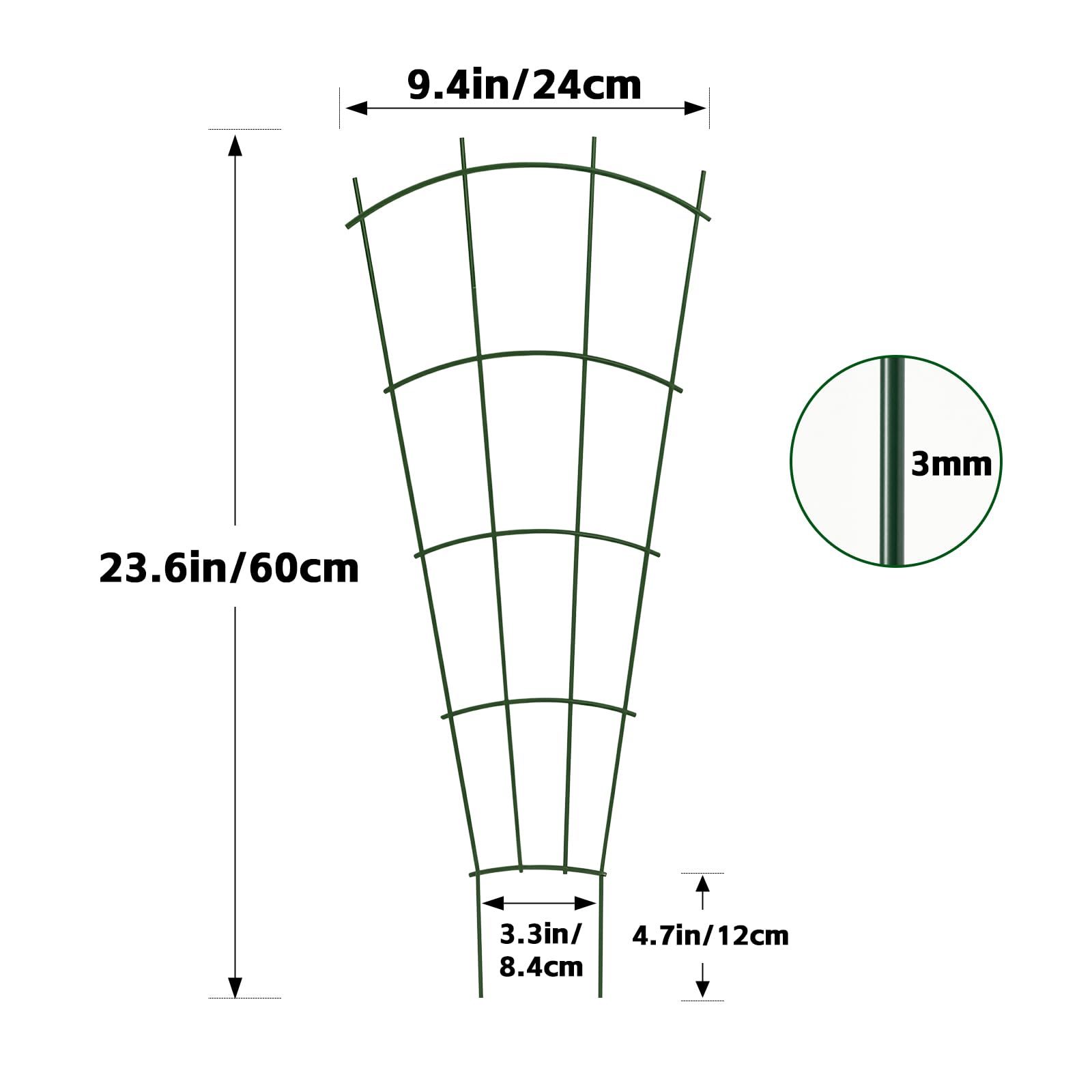 Thealyn 24-inch metal plant trellis in a decorative indoor setting
