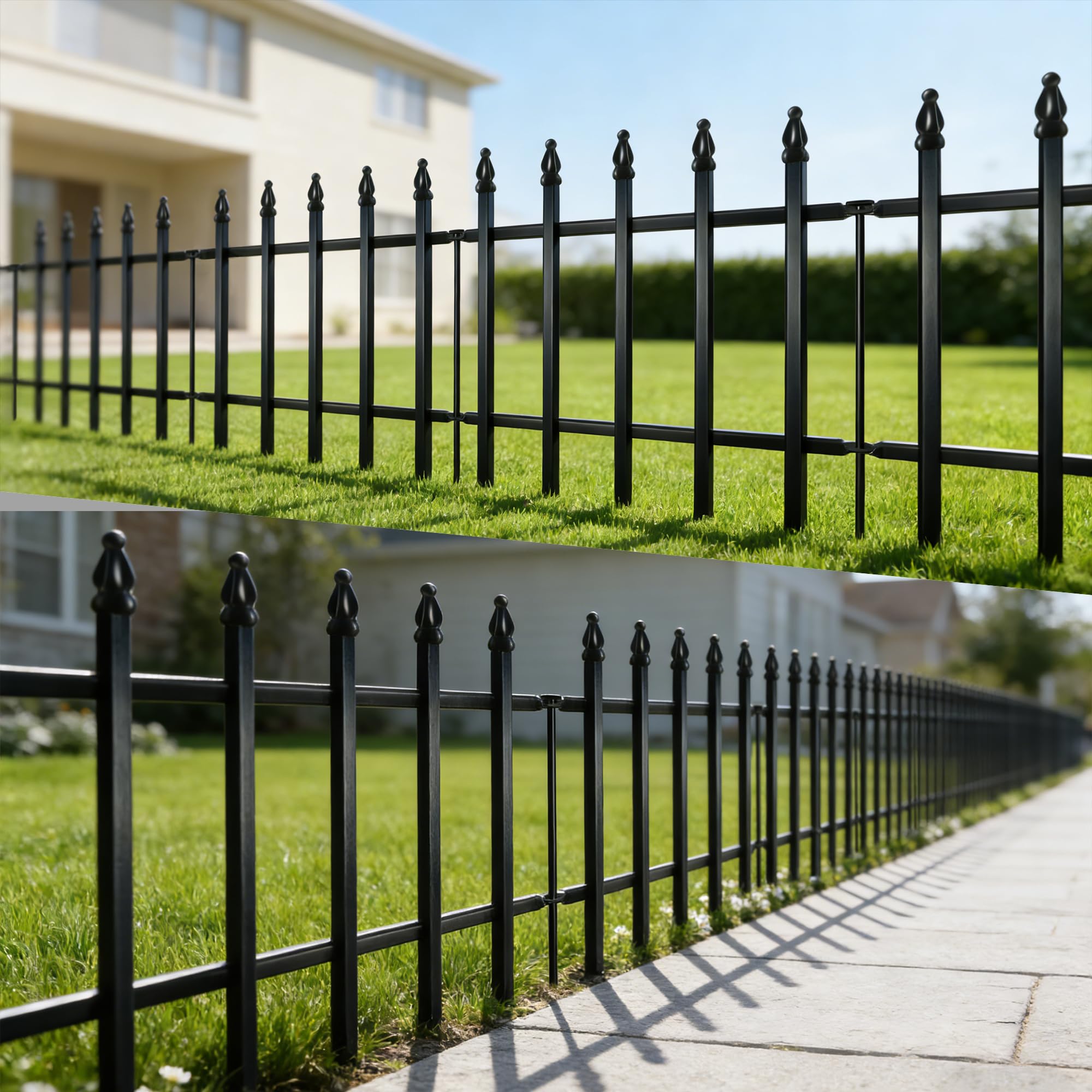 Thealyn decorative fence in modern garden setting