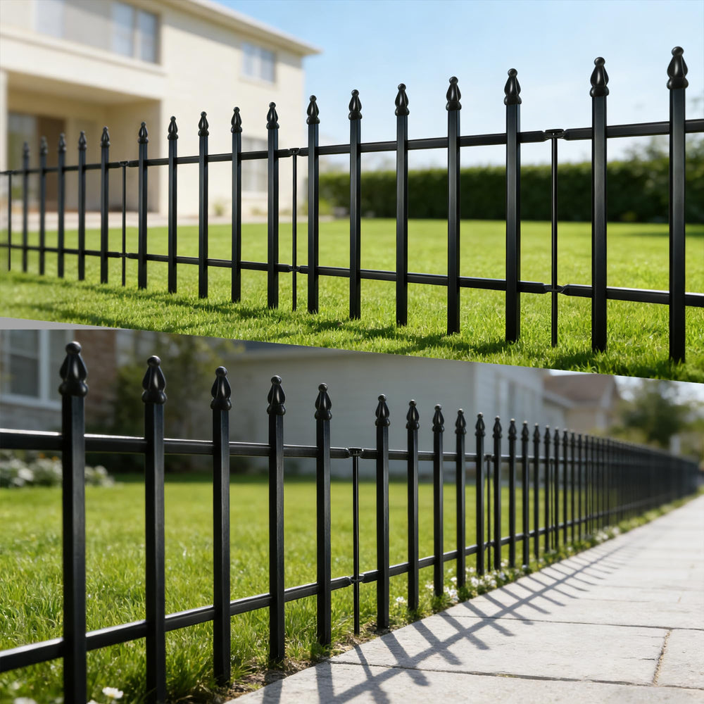 Thealyn decorative fence in modern garden setting