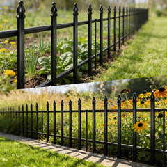 Thealyn garden border fence installed along a pathway