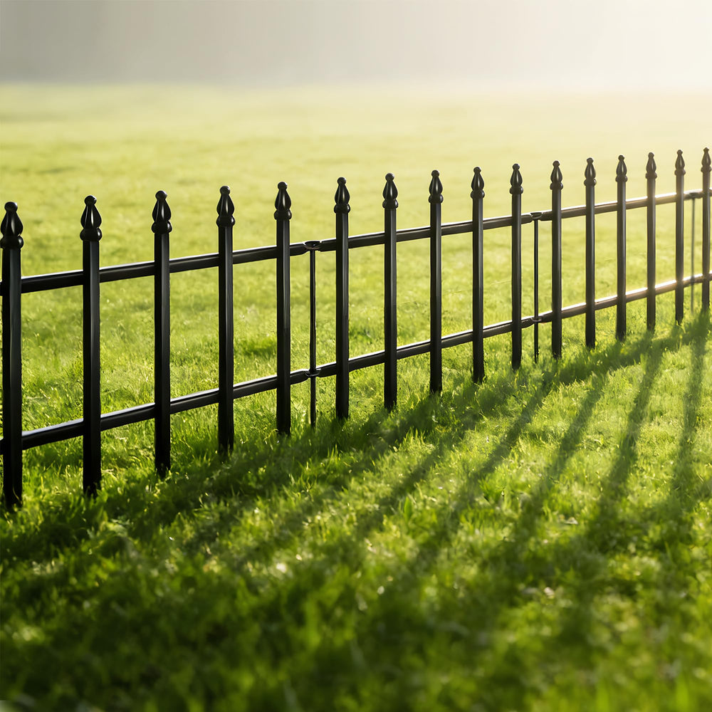 Thealyn Metal Garden Fence packaging and dimensions
